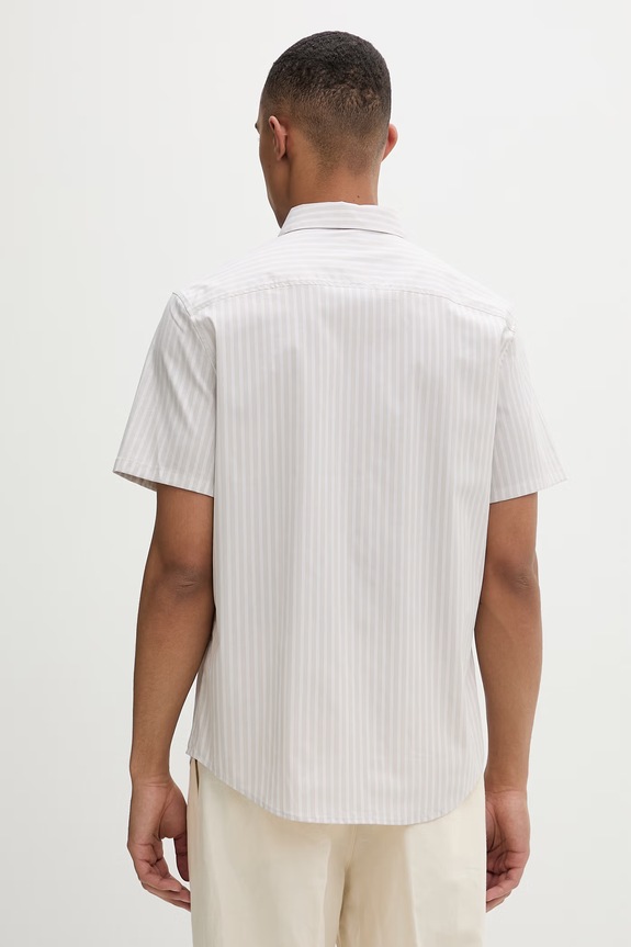 Oblečenie Calvin Klein Košeľa pánska s bavlnou LV04LF122G béžová