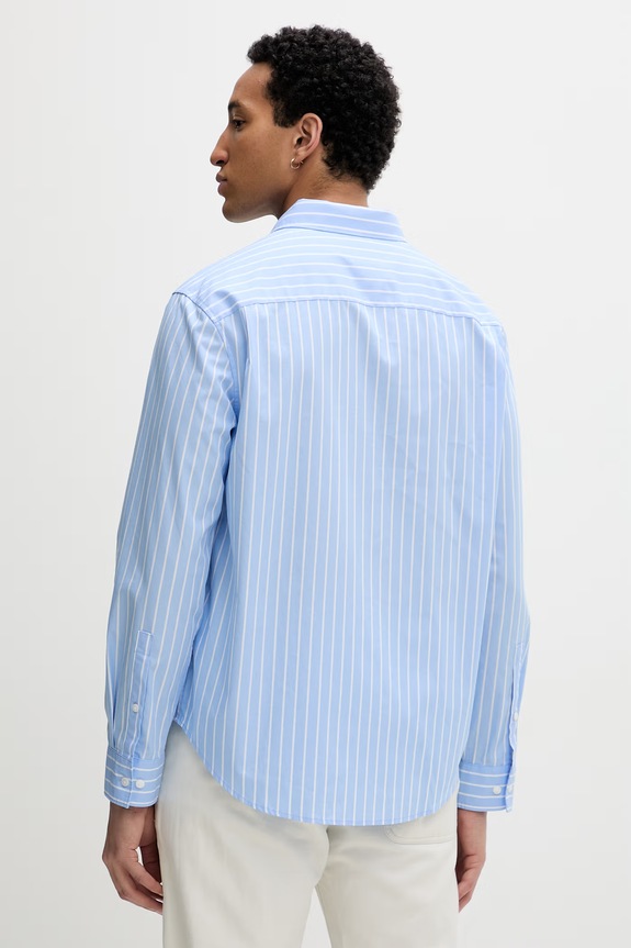 Îmbrăcăminte Calvin Klein cămașă pentru bărbați de bumbac LV04LF131G albastru