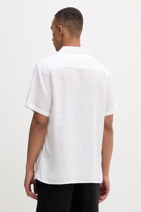 Odzież Calvin Klein koszula męska z lnem LV04LF137G biały