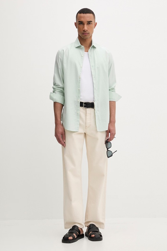 Calvin Klein cămașă pentru bărbați LV019EU120 turcoaz SS26