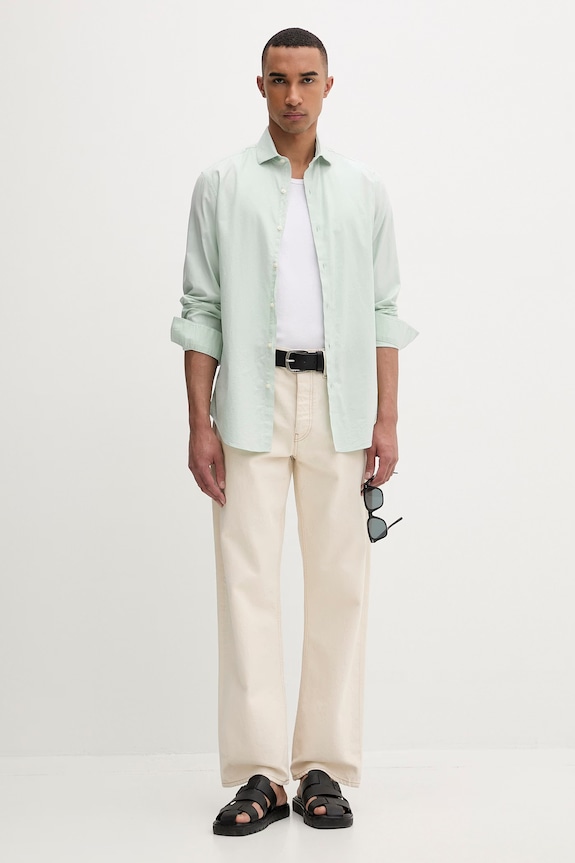 Calvin Klein cămașă pentru bărbați LV019EU120 turcoaz SS26