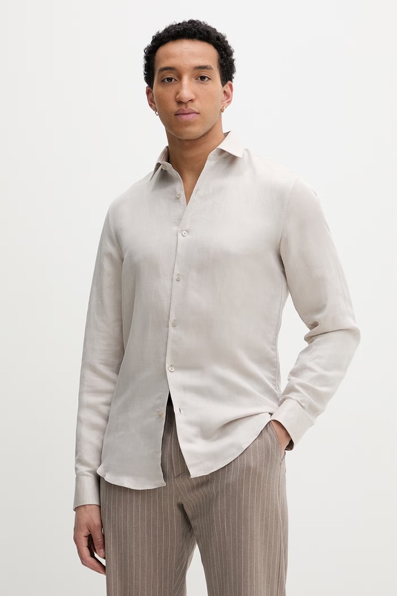 Calvin Klein ing férfi lenvászonnal bézs LV019EU121