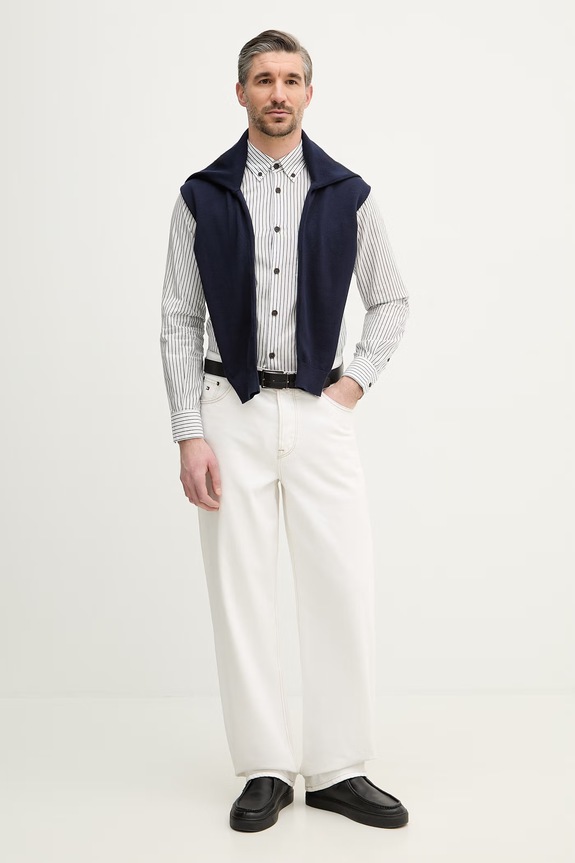 Pamučna košulja Emporio Armani EM005429.AF24535 plava SS26