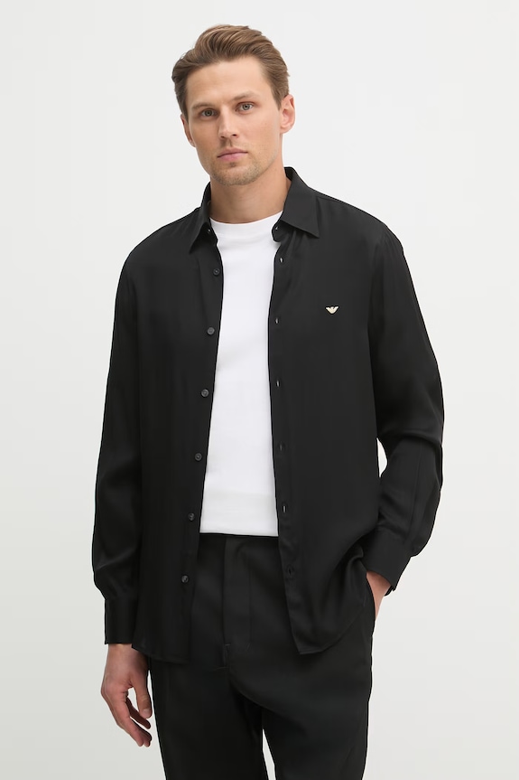 Emporio Armani koszula regular czarny EM001537.AF13285
