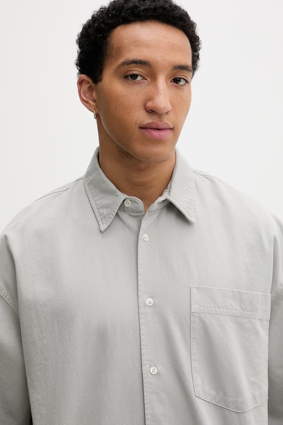 American Vintage košulja za muškarce traper siva MLYV06B