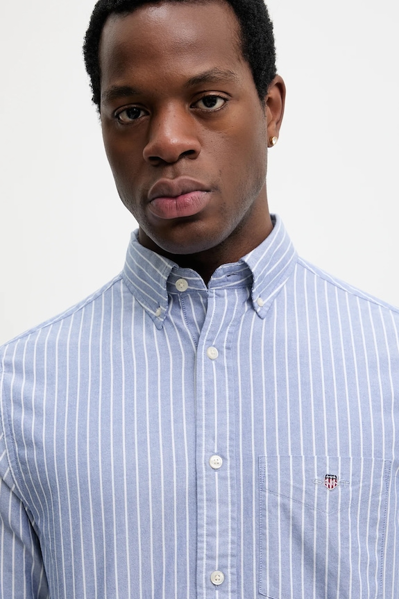 Gant camicia in cotone blu 3261007