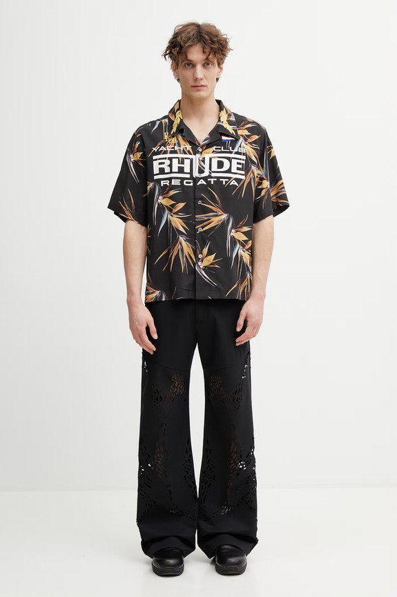 RHUDE Regatta Club Hawaiian чоловіча сорочка RHPS26SR03071 коричневий