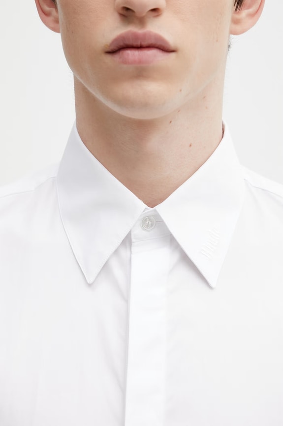 RHUDE Papillon Poplin риза памучна мъжка бял RHSS26SR02361
