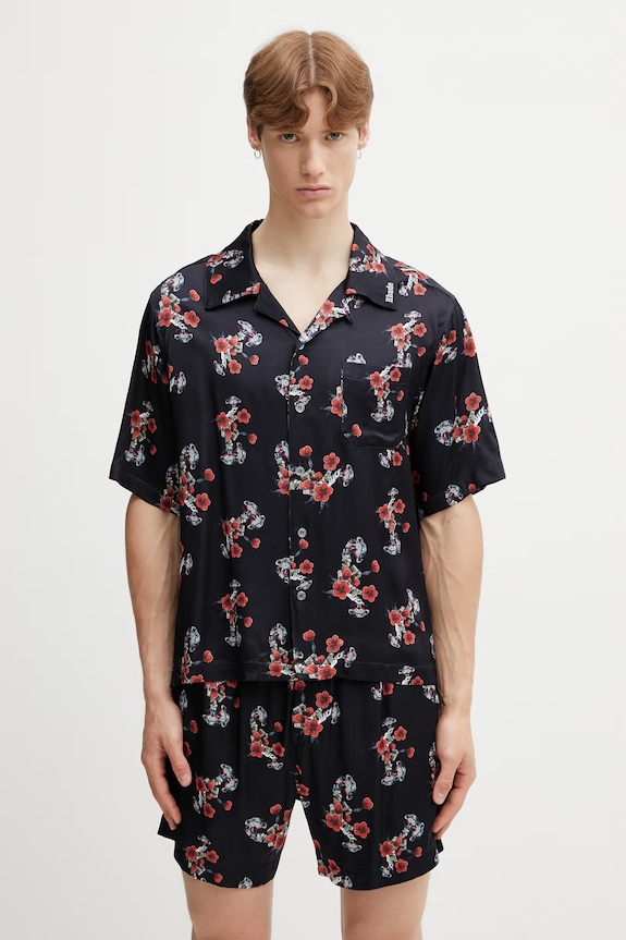 RHUDE Turbo Floral koszula męska z wiskozy czarny RHSS26SR04358