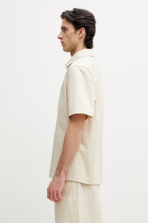 Axel Arigato Drew Shirt koszula bawełniana męska A3980002 beżowy SS26