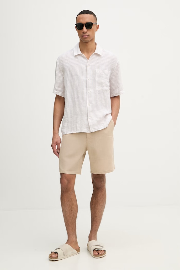 Trussardi Рубашка для мужчин из льна 5031N000038N бежевый SS26