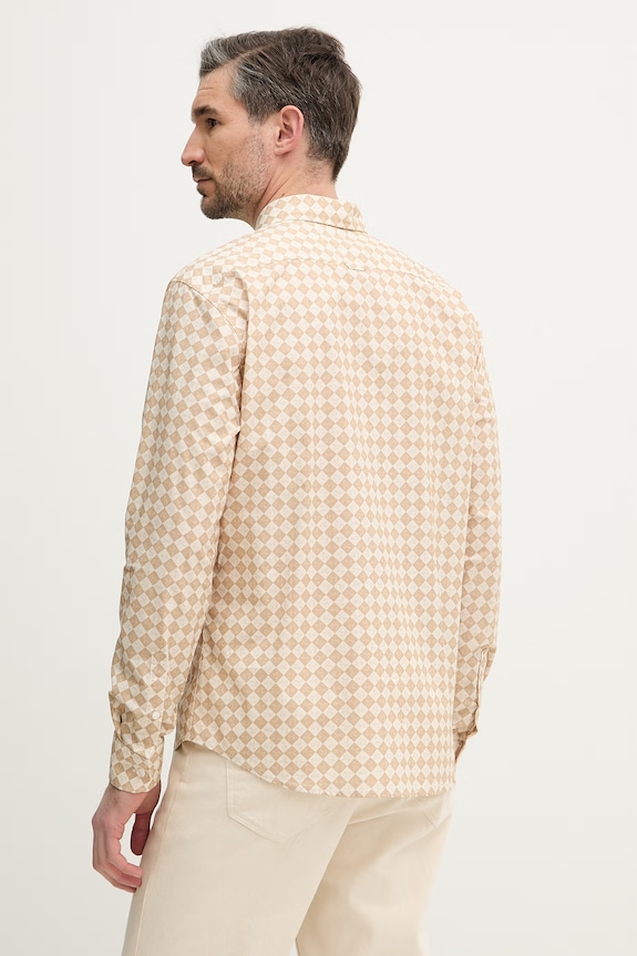 Ρούχα Βαμβακερό πουκάμισο Trussardi 5039N000046N μπεζ