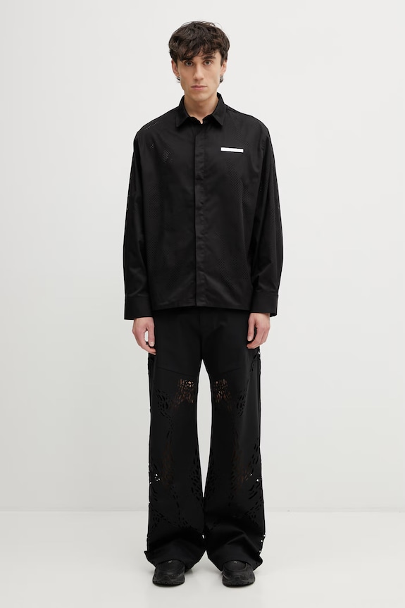 HELIOT EMIL srajca moška z bombažem SS26.M.05.076.BLK01 črna