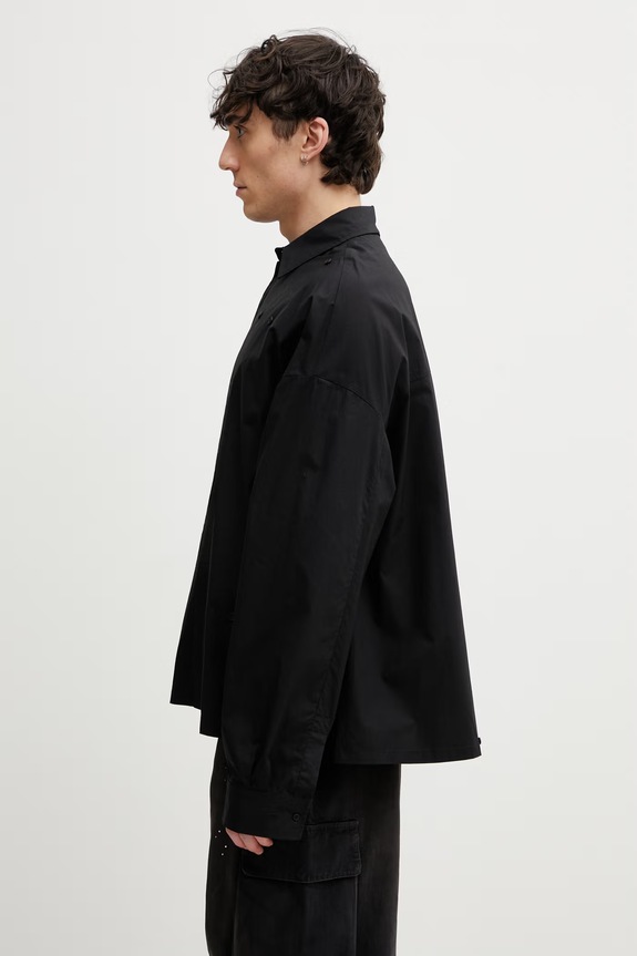 HELIOT EMIL koszula męska bawełniana SS26.M.05.078.BLK01 czarny SS26