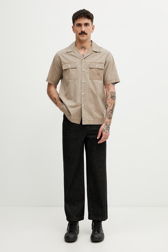 MM6 Maison Margiela košulja muška pamučna SH0DR0008.M35741.115 bež