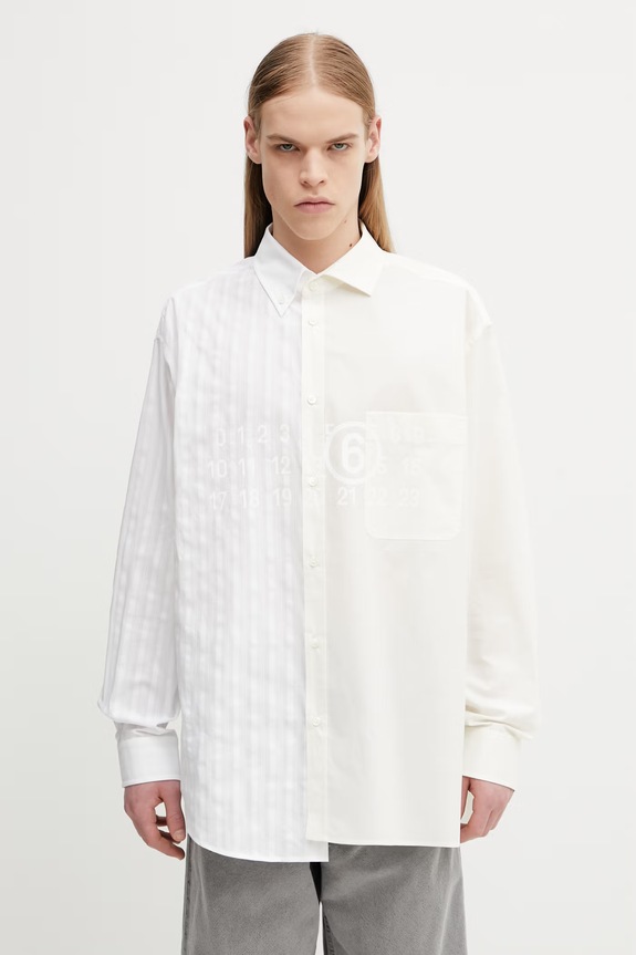 MM6 Maison Margiela shirt cotton Men's beige SH0DT0025.MTN135.961
