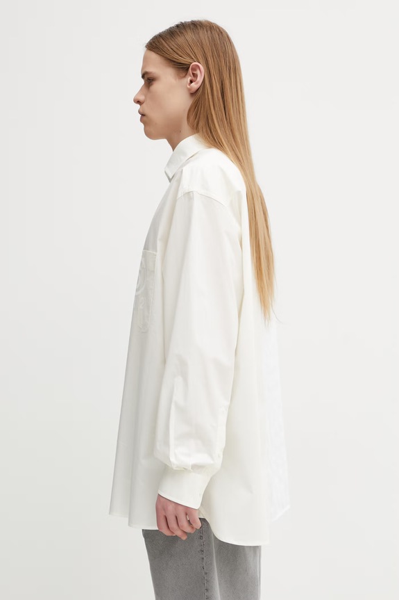 MM6 Maison Margiela košulja za muškarce od pamuka SH0DT0025.MTN135.961 bež SS26