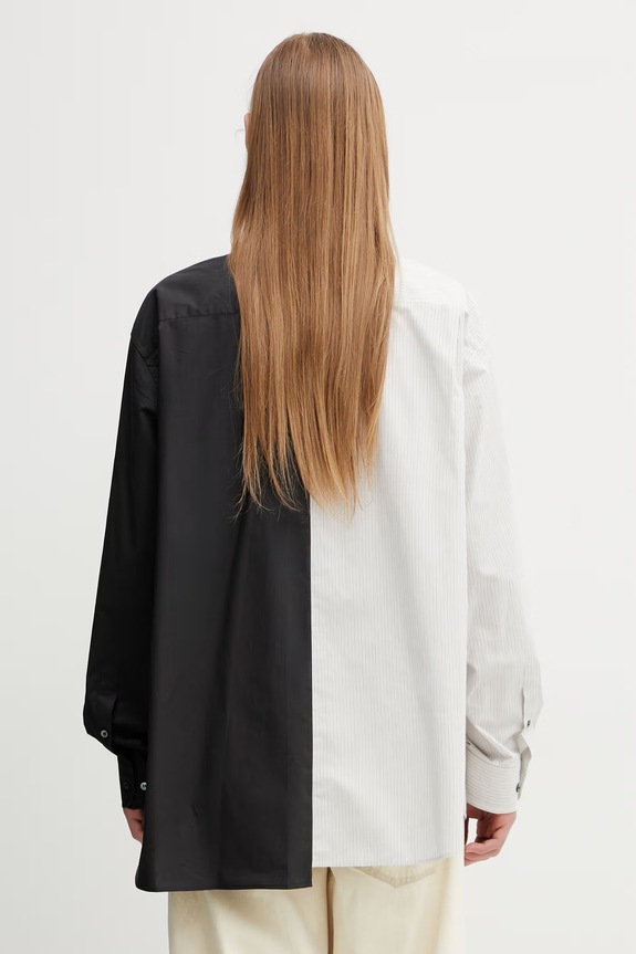 Odjeća MM6 Maison Margiela košulja za muškarce od pamuka SH0DT0025.MTN136.961. crna