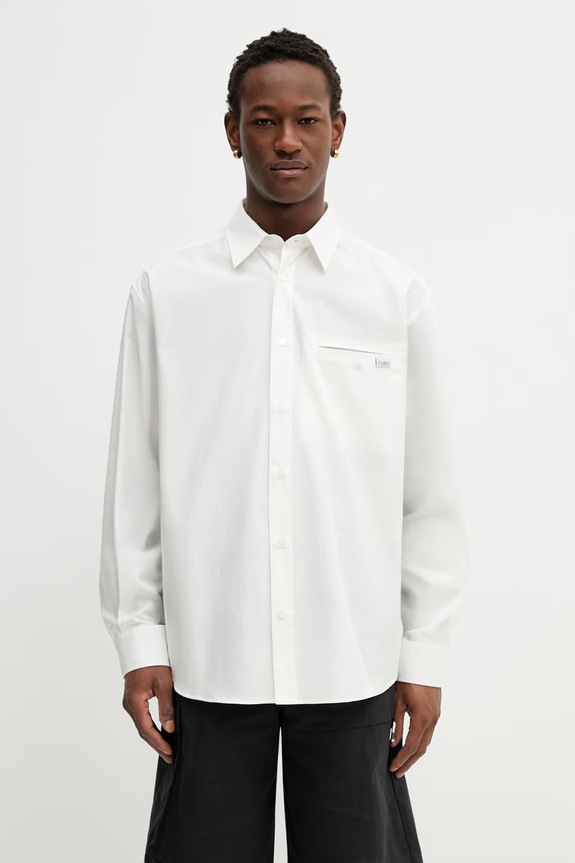 Bavlnená košeľa MM6 Maison Margiela relaxed béžová SH0DT0043.M35480.101
