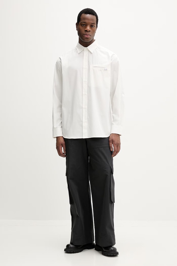 MM6 Maison Margiela cămașă din bumbac SH0DT0043.M35480.101 bej SS26