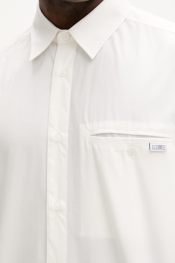 MM6 Maison Margiela cămașă din bumbac SH0DT0043.M35480.101 bej