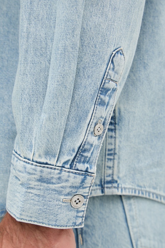 Calvin Klein Jeans cămașă pentru bărbați, din denim LV04RF918G albastru