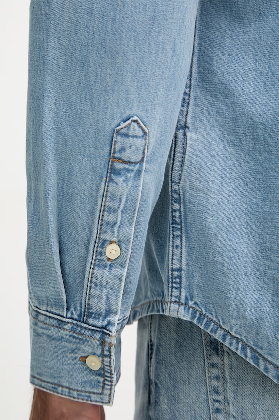 Calvin Klein Jeans košeľa pánska rifľová LV04RE710G modrá