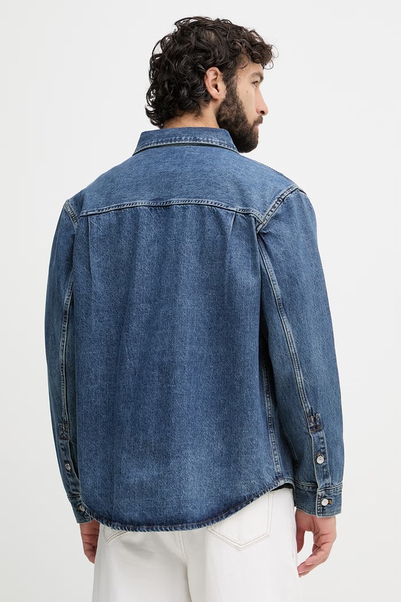 Îmbrăcăminte Calvin Klein Jeans cămașă pentru femei, din denim LV04RF710G albastru