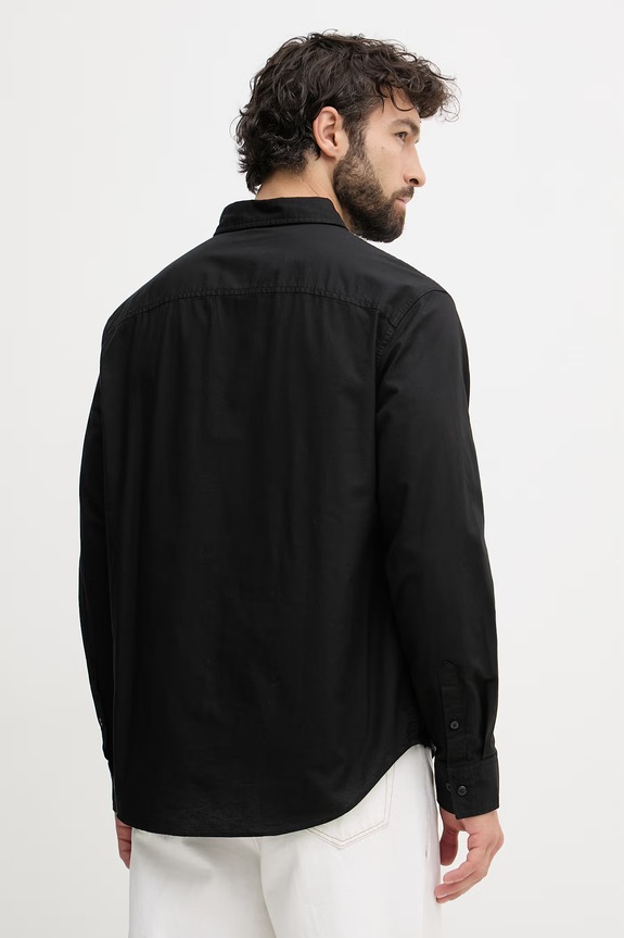 Ruházat Calvin Klein Jeans férfi ing pamuttal LV04RF113G fekete