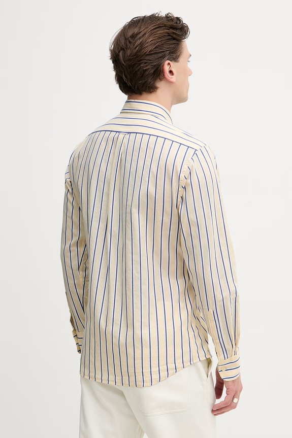 Abbigliamento United Colors of Benetton camicia da uomo in cotone 58K4UQ06P giallo