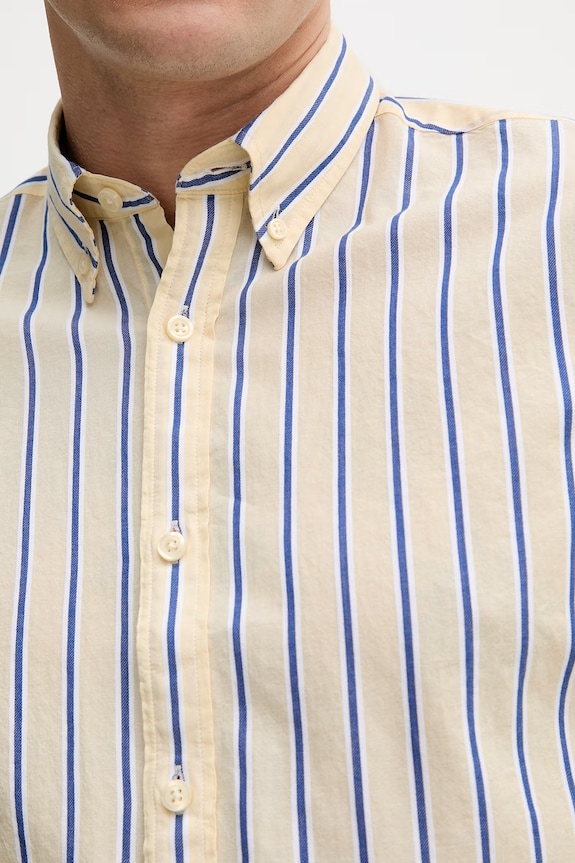 United Colors of Benetton camicia da uomo in cotone 58K4UQ06P giallo