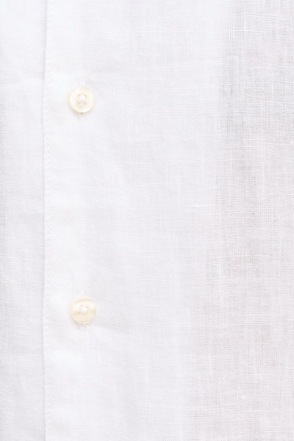United Colors of Benetton πουκάμισο ανδρικό λινό 5BKUUQ06S λευκό