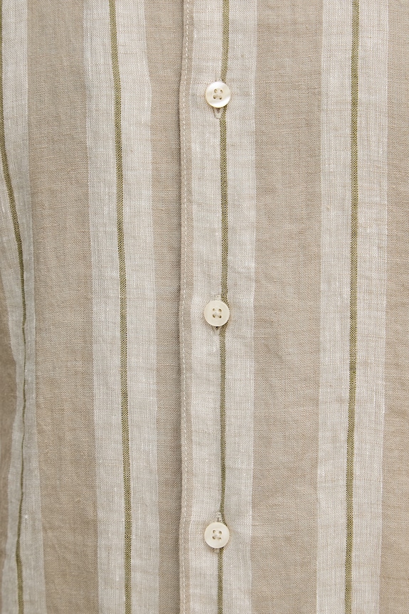 United Colors of Benetton πουκάμισο ανδρικό λινό 5BKUUQ06S πράσινο