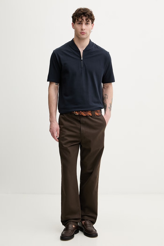 Lindbergh polo męskie bawełniane 30.404019 granatowy SS26