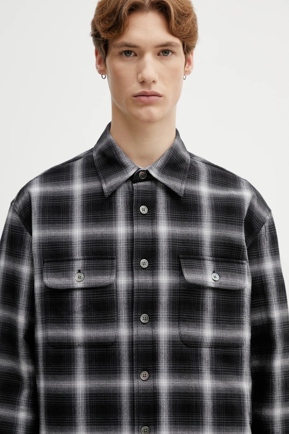Our Legacy cotton shirt Moss black M2262MS