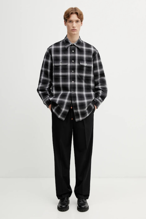 Our Legacy cotton shirt Moss M2262MS black