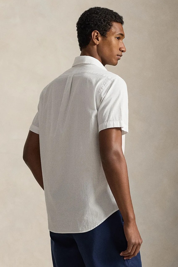 Polo Ralph Lauren košulja za muškarce od pamuka 710906575 bijela SS26