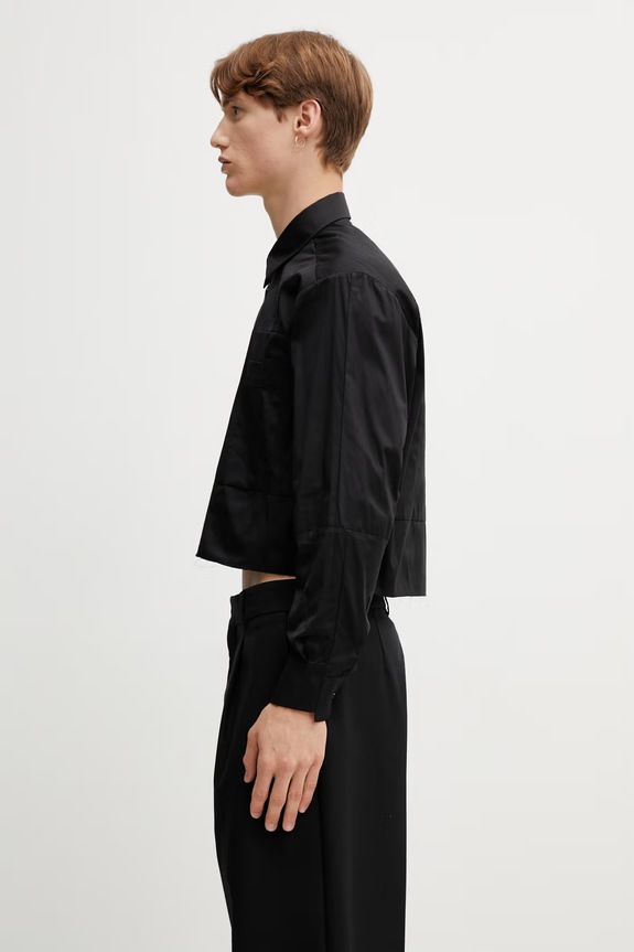 Vetements košeľa bavlnená pánska UE76SH031B čierna SS26