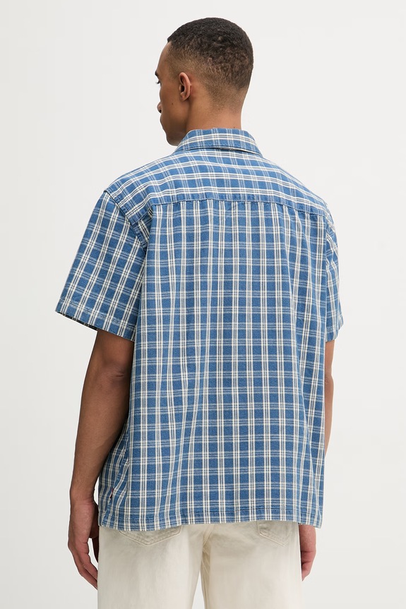 Odzież Levi's koszula męska bawełniana SS WORKER - WW x WORKWEAR 003O1 niebieski