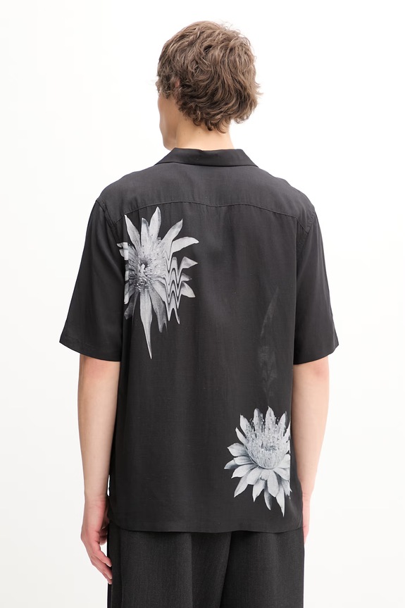 Îmbrăcăminte AllSaints cămașă cu in FLORAZE M046SE negru