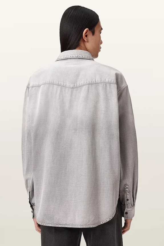 Τζιν πουκάμισο AllSaints AL M088SD γκρί SS26