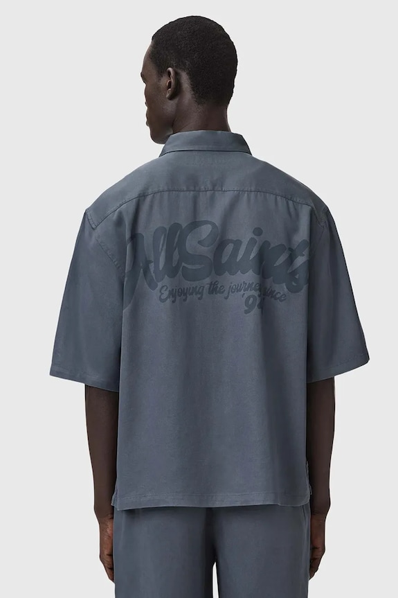 AllSaints koszula męska ODYSSEY M116SE niebieski SS26