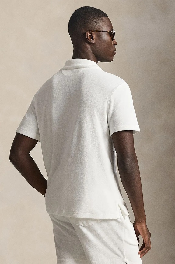 Polo Ralph Lauren cămașă pentru bărbați 710A12489 alb SS26