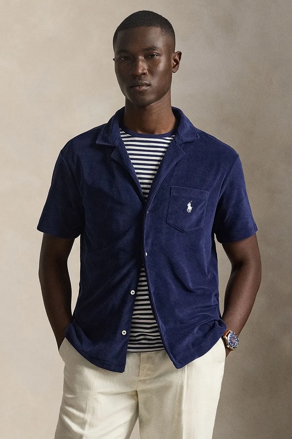 Polo Ralph Lauren cămașă pentru bărbați bleumarin 710A12489