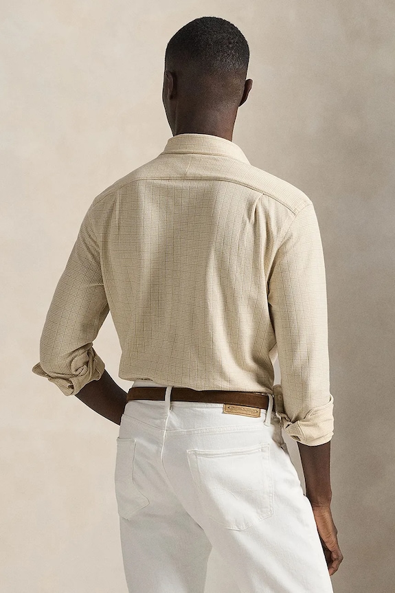 Polo Ralph Lauren cămașă din bumbac 710B13492 bej SS26