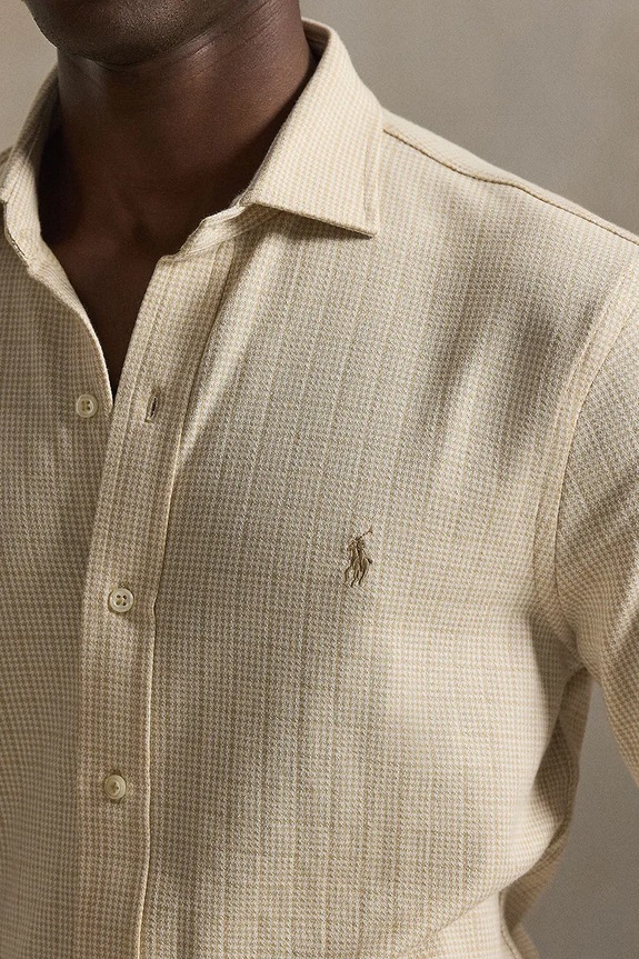 Polo Ralph Lauren cămașă din bumbac bej 710B13492