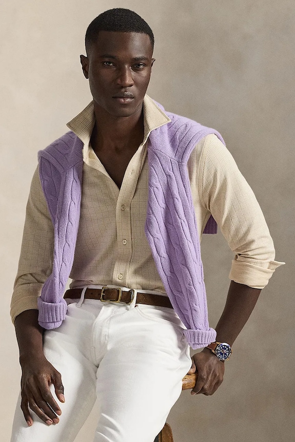 Polo Ralph Lauren cămașă din bumbac 710B13492 bej