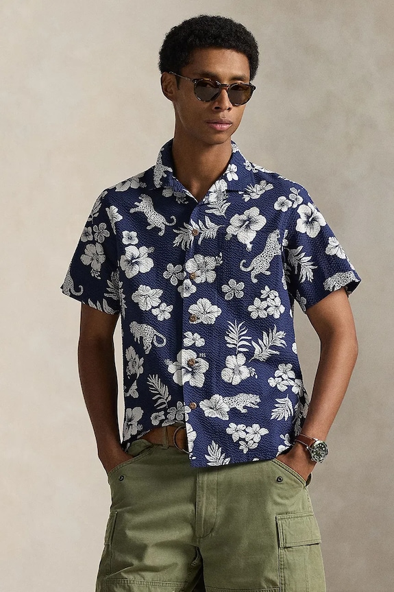 Polo Ralph Lauren košeľa pánska bavlnená fialová 710B13794