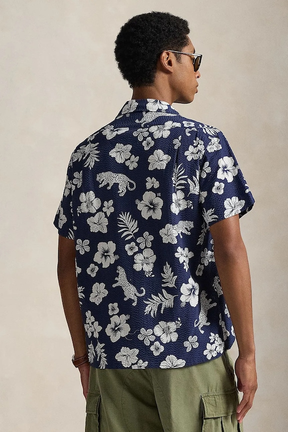 Polo Ralph Lauren košeľa pánska bavlnená 710B13794 fialová SS26