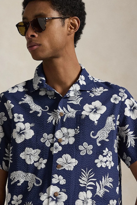 Polo Ralph Lauren košeľa pánska bavlnená fialová 710B13794